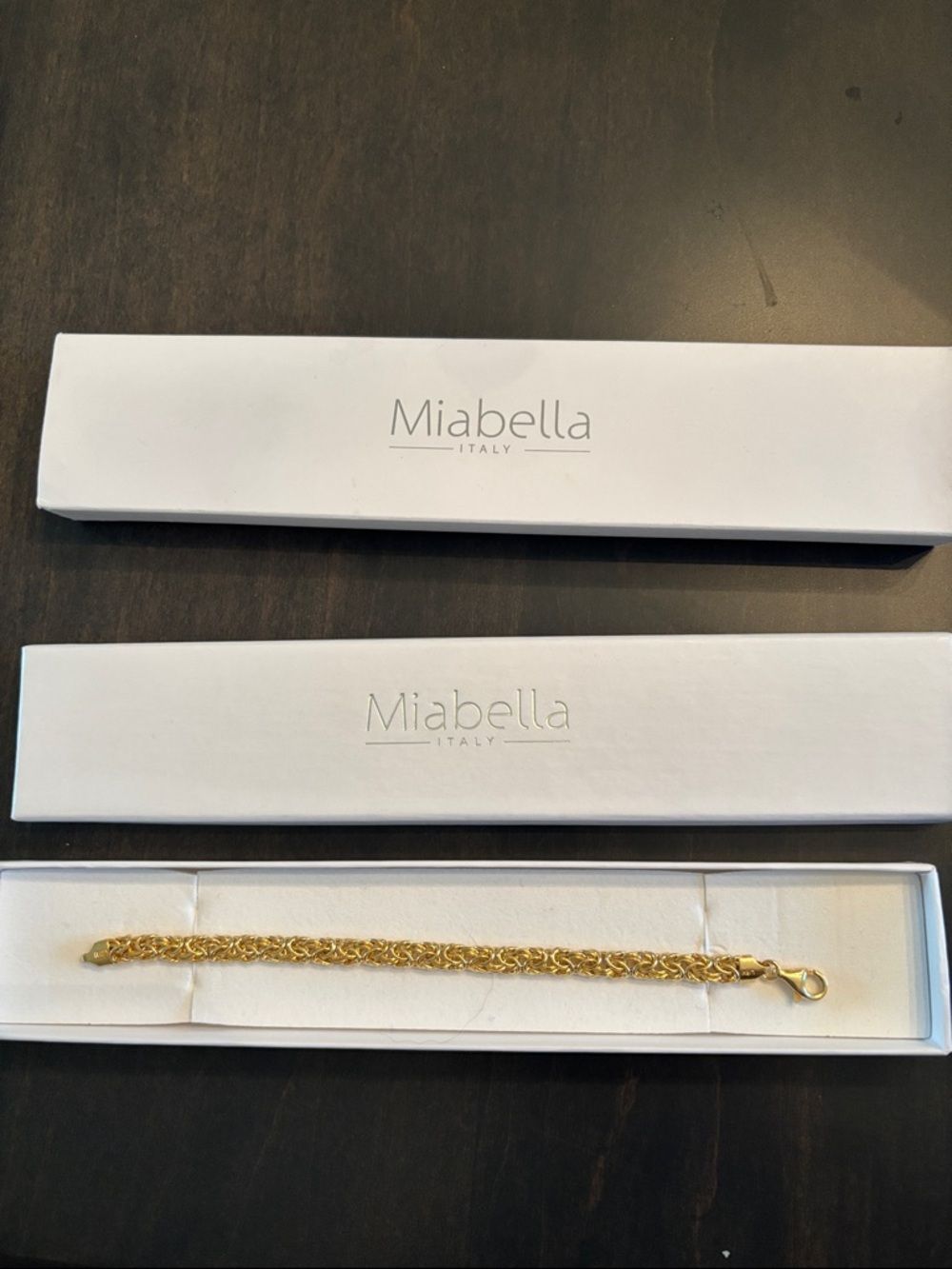 Miabella Italy Women's Jewelry Bracelet Box - White